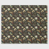 Masquerade Roaring Twenties Nieuwjaars Patroon Cadeaupapier (Vlak)