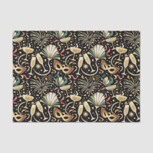 Masquerade Roaring Twenties Nieuwjaars Patroon Tissuepapier