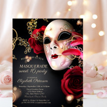 Masquerade Rode Rozen Sweet 16