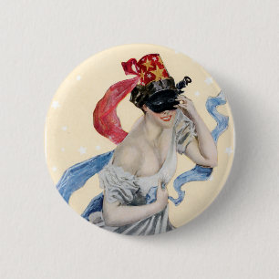 Masquerade Ronde Button 5,7 Cm