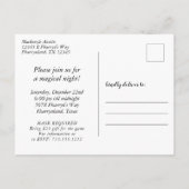 Masquerade Rood Masker | Mardi Gras Kerstfeest Uitnodiging Briefkaart (Achterkant)