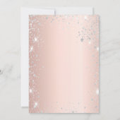 Masquerade roos Gold zilverglitterstof Sweet 16 Kaart (Achterkant)