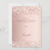 Masquerade roos goud dank u kaart (Achterkant)