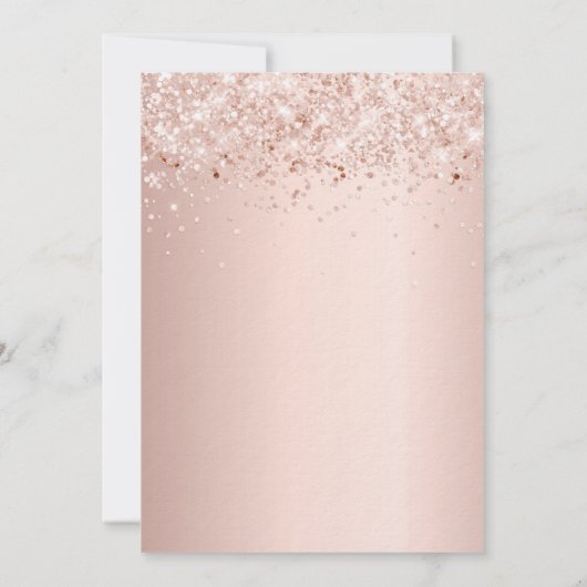 Masquerade roos goud Sweet 16 Kaart (Achterkant)