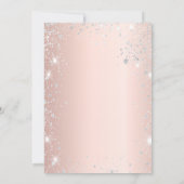 Masquerade roos goudglitter Quinceanera Kaart (Achterkant)