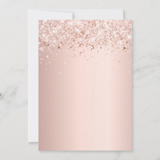 Masquerade roos gouglitter Quinceanera Kaart (Achterkant)