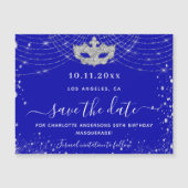 Masquerade royal blue Silver party, behalve de dat (Voorkant)