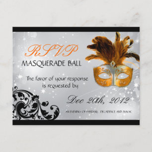 Masquerade RSVP-kaarten RSVP Kaartje