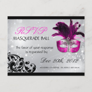 Masquerade RSVP-kaarten RSVP Kaartje
