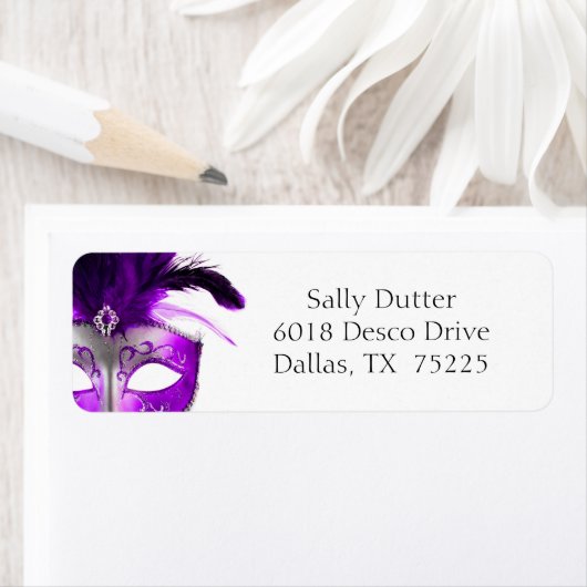 Masquerade RSVP-labels Etiket (Insitu)