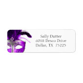 Masquerade RSVP-labels Etiket (Voorkant)