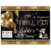 Masquerade Sneaker Ball Chip Zak zwart & goud Flyer