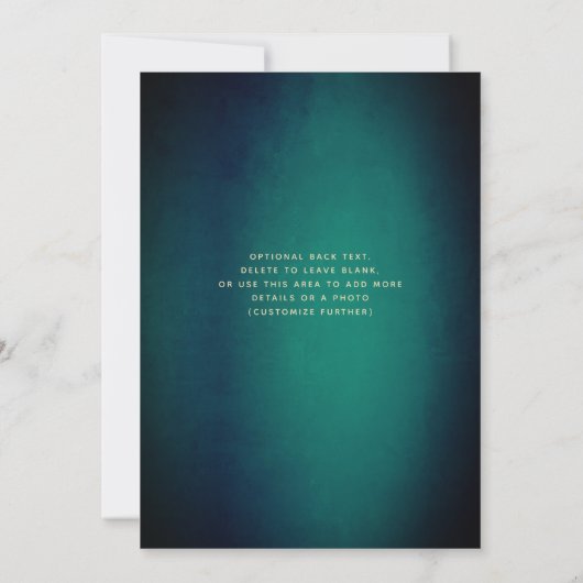 Masquerade sprankelend vuurwerk luxe Quinceañera Kaart (Achterkant)