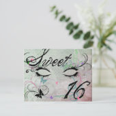 Masquerade Sweet 16 (alt) uitnodigingen (Staand voorkant)
