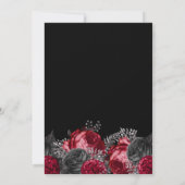 Masquerade Sweet 16 Black Red Gold 16th Birthday Kaart (Achterkant)