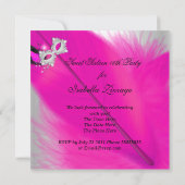 Masquerade Sweet 16 Hot Pink Black doethermasker Kaart (Achterkant)