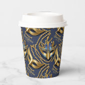 Masquerade Sweet 16 Kralen Maskers Blauw ID1032 Papieren Bekers (Achterkant)