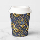 Masquerade Sweet 16 Kralen Maskers Blauw ID1032 Papieren Bekers (Rechts)