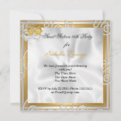 Masquerade Sweet 16 Party Mask Silver Gold 2 Kaart (Achterkant)