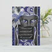 Masquerade Sweet 16 Party, Mis Quince Anos Kaart (Staand voorkant)