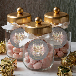 Masquerade Sweet 16 Roos Gold V2 ID1032 Ronde Sticker