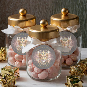 Masquerade Sweet 16 Roos Gold V2 ID1032 Ronde Sticker