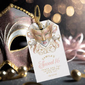 Masquerade Sweet 16 Roze Goud ID1032 Cadeaulabel