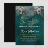 Masquerade Sweet 16 Uitnodiging (Voorkant / Achterkant)