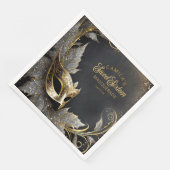 Masquerade Sweet 16 Welkom Zwart Goud ID1032 Servet (Hoek)