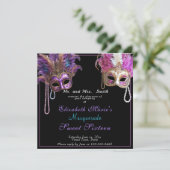 Masquerade Sweet Sixteen Pink Gold Pearls Kaart (Staand voorkant)