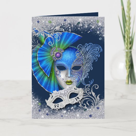 Masquerade Sweet Sixteen Silver en Blue (Voorkant)