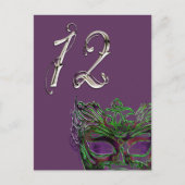 Masquerade tabelnummer briefkaart (Voorkant)