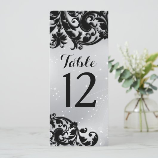 Masquerade tabelnummerkaart kaart (Staand voorkant)