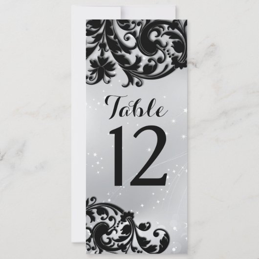 Masquerade tabelnummerkaart kaart (Achterkant)