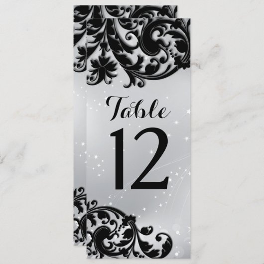 Masquerade tabelnummerkaart kaart (Voorkant / Achterkant)