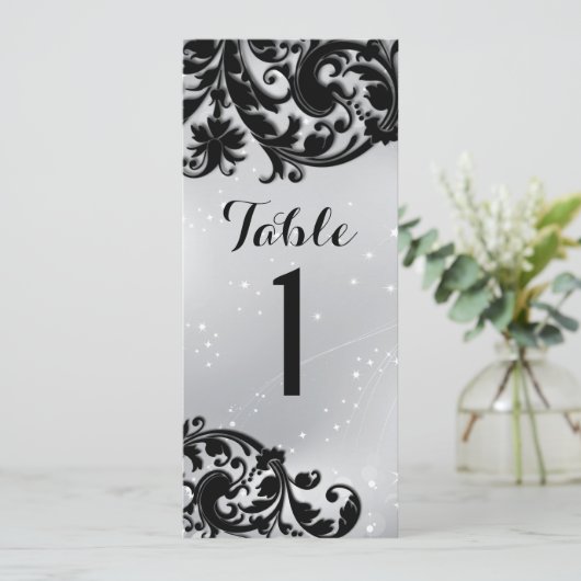 Masquerade tabelnummerkaart kaart (Staand voorkant)