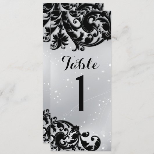 Masquerade tabelnummerkaart kaart (Voorkant / Achterkant)