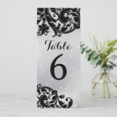 Masquerade tabelnummerkaart kaart (Staand voorkant)