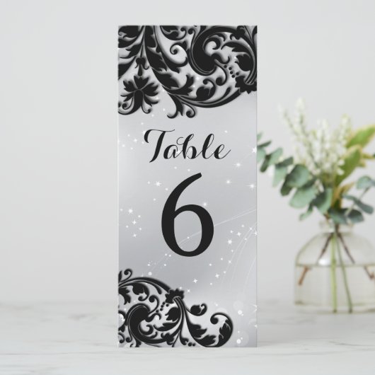 Masquerade tabelnummerkaart kaart (Staand voorkant)