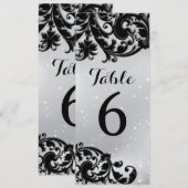 Masquerade tabelnummerkaart kaart (Voorkant / Achterkant)