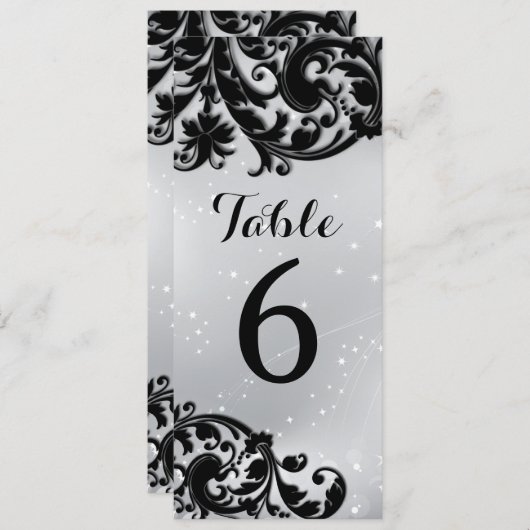 Masquerade tabelnummerkaart kaart (Voorkant / Achterkant)