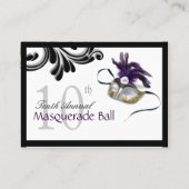 Masquerade Table Seating Cards Plaatskaartje (Achterkant)