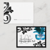 Masquerade Table Seating Cards Plaatskaartje (Voorkant / Achterkant)