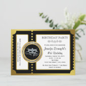 Masquerade Ticket Feest Kaart (Staand voorkant)