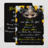 Masquerade Uitnodiging Eve Gala van het Nieuwjaar (Voorkant / Achterkant)