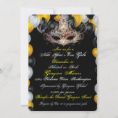 Masquerade Uitnodiging Eve Gala van het Nieuwjaar (Voorkant)