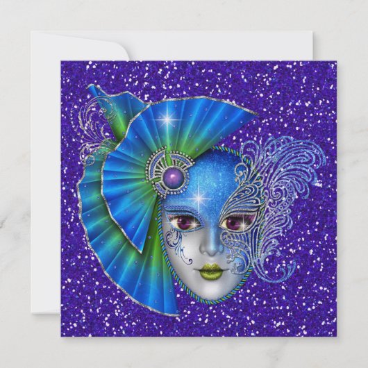 Masquerade - Uitnodiging voor kostuumfeest door SR (Voorkant)