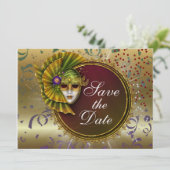 Masquerade - Uitnodiging voor kostuumfeest door SR (Staand voorkant)