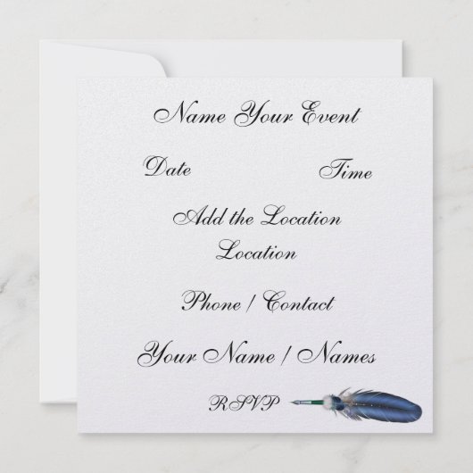 Masquerade - Uitnodiging voor kostuumfeest door SR (Achterkant)