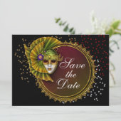 Masquerade - Uitnodiging voor kostuumfeest door SR (Staand voorkant)